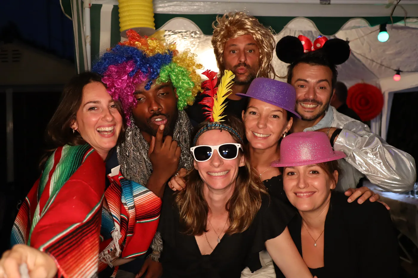 Photobooth lors d'une fête entre amis